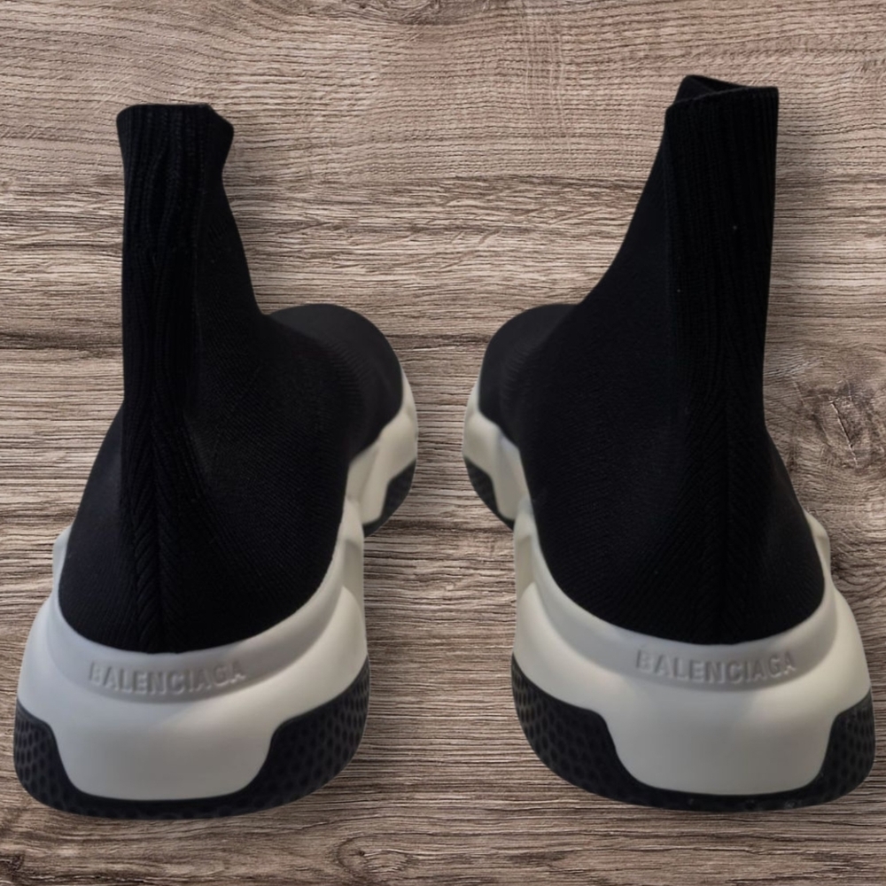 DS Balenciaga Speed Trainer 'Black/White' - Size 11 US (44 EU) - New No Box - Picture 5 of 6